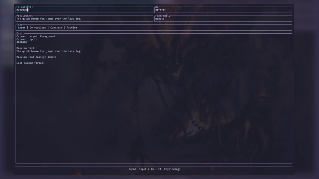 Terminal Tool for WCAG Color Contrast Testing